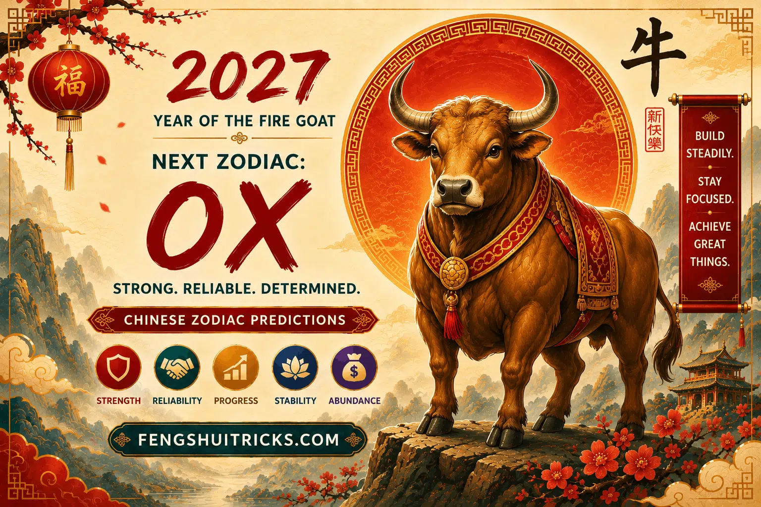 Ox Chinese Zodiac 2027 Forecast
