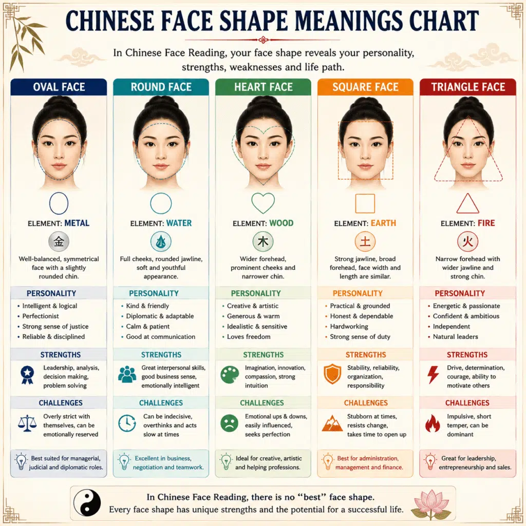 Chinese Face Shape Meanings