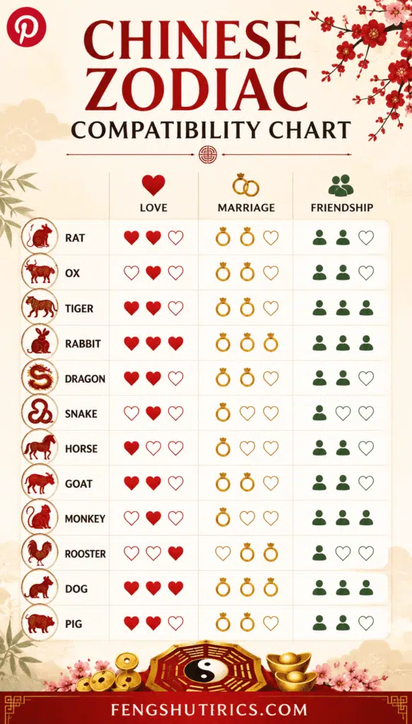 Chinese Zodiac Compatibility Chart Chinese Zodiac Compatibility Chart