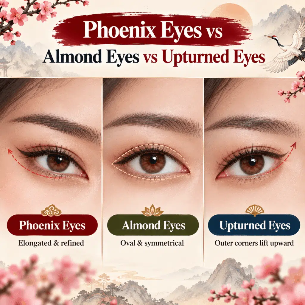 Phoenix Eyes vs Almond Eyes vs Upturned Eyes Phoenix Eyes vs Almond Eyes vs Upturned Eyes