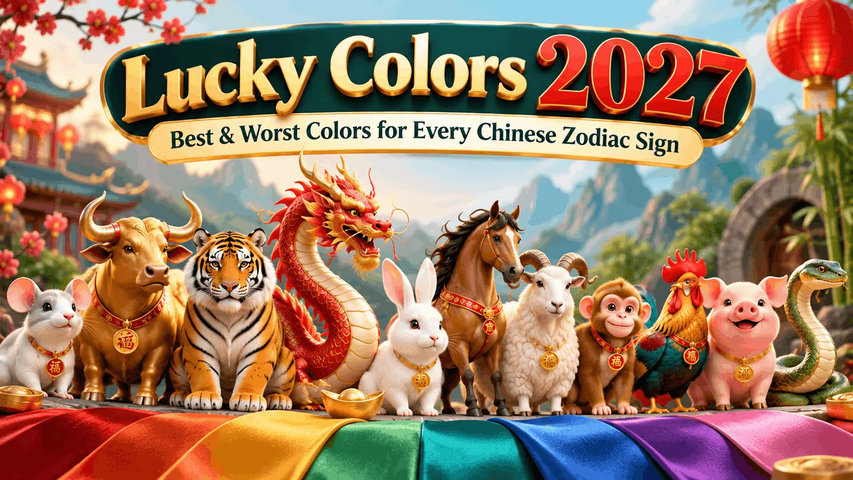 Year Of Fire Goat 2027 Lucky Colors for Chinese Zodiac Signs